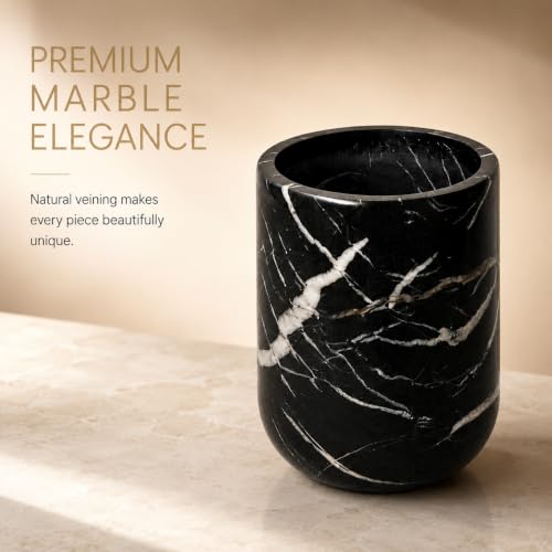 Black Marble Wine Bottle Chiller - Elegant Tabletop Cooler & Multi-Use Holder