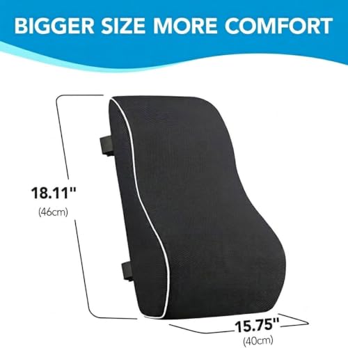 Car Seat Back Support Pillow for Subaru WRX 2015-2021 - Orange Border, Normal