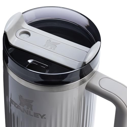 STANLEY Quencher H2.0 Tumbler with Handle and Straw 40 oz | Flowstate 3-Position Lid | Cup Holder Compatible for Travel | Insulated Stainless Steel Cup | BPA-Free | Fluted Ash Gloss