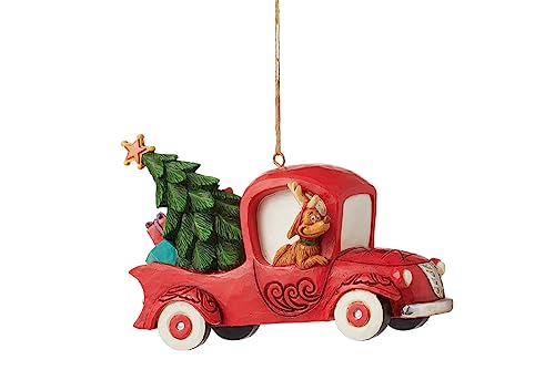 Christmas Hanging Ornament Grinch and Red Truck Decor - Jim Shore Collectible
