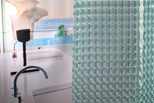 Adwaita Teal Waterproof PEVA Plastic Shower Curtain Liner Heavy Duty No Chemical Smell 12 Rustproof Grommets Holes with 12 C Hooks 72 x 72 inches
