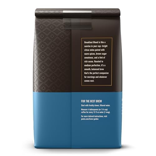 Peet's Coffee Medium Roast Ground Coffee - 100% Arabica Breakfast Blend, 28 Ounce Bag
