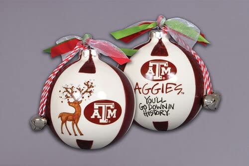 Christmas Hanging Ornament with Ribbon and Bell - 3.5 Inch Decor