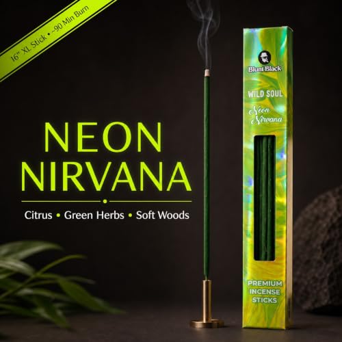 Long Burning Incense Sticks Pack for Meditation & Aromatherapy - 6 Fragrances, 16 Inch