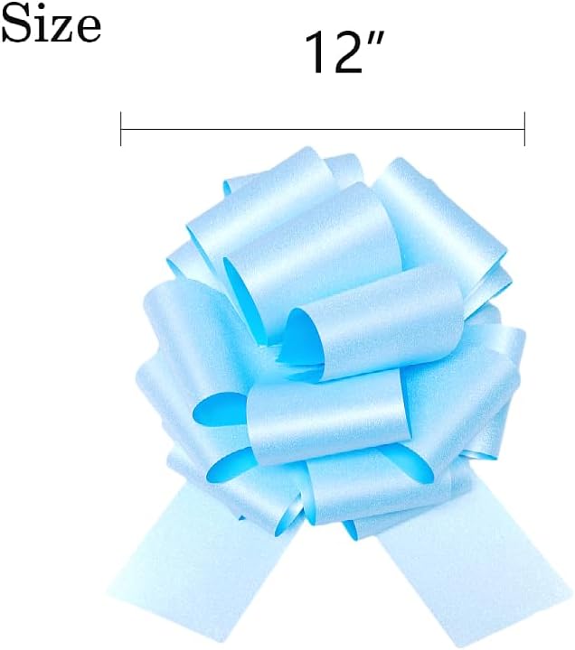 Skiennix 12" Large Sky Blue Gift Bow - Perfect for Presents, Bikes, and Party Decorations