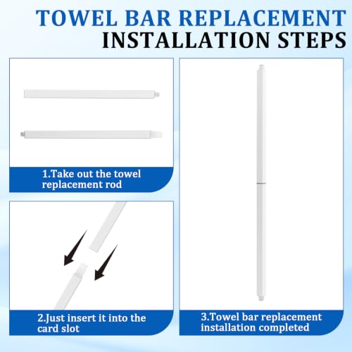 24 Inch Adjustable Towel Bar Replacement Rod for Bathroom
