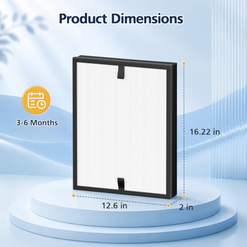 Replacement Air Purifier Filter for Ecoself HAP610WF - Black Variation