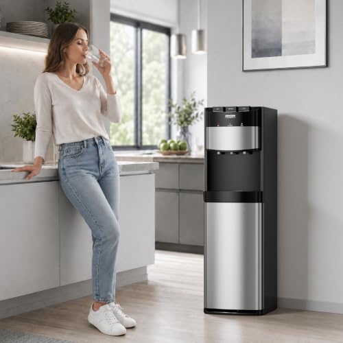 Bottom Load Water Cooler Dispenser with 3 Temperatures & Child Lock