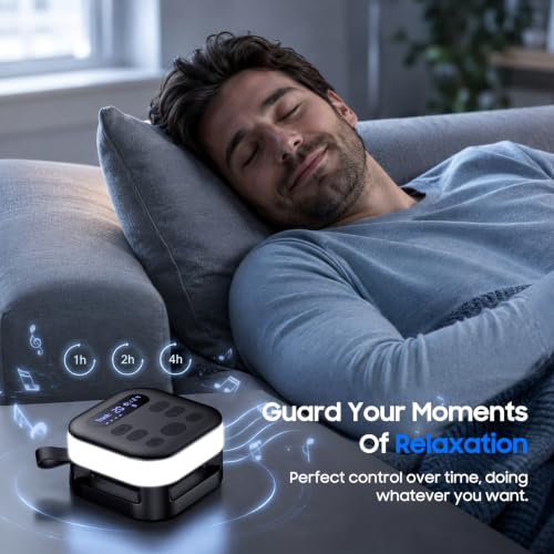 Black White Noise Machine & Portable Sound Machine for Baby & Adults
