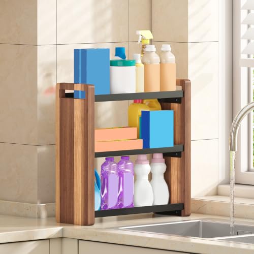 3-Tier Bathroom & Kitchen Countertop Organizer - Acacia