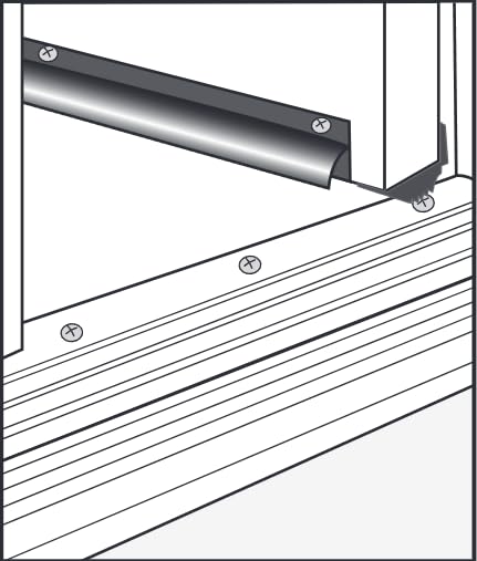 32 Inch Aluminum U-Shaped Door Bottom Sweep with No Drip Draft Stopper Weather Seal