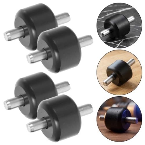 4 Pack Vacuum Replacement Wheels Black Plastic Rollers