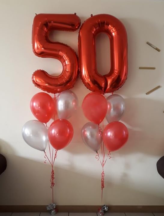 Red Number 0 Balloon - 40 Inch Birthday Decoration for Milestone Celebrations | Party Supplies