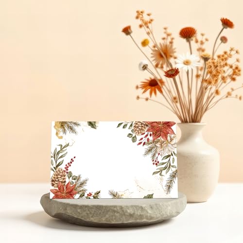 Christmas01 25 Pcs Holiday Place Cards for Table Setting - Boho Seat Labels
