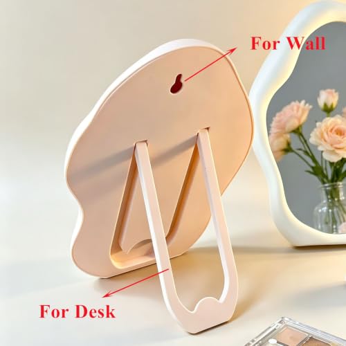 Cloud Shape Makeup Mirror - White, Small Desk Vanity Mirror for Office & Home Decor