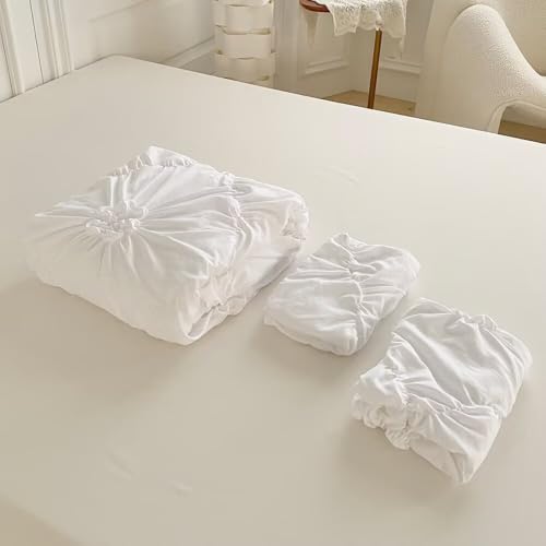 White King Pinched Pleated Duvet Cover Set - Luxury Bedding for Women