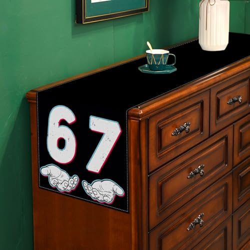 67 Meme Table Runner for Christmas Party Decor - 6-7 People