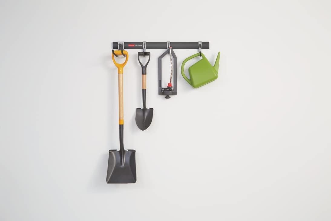 Rubbermaid FastTrack Utility Hooks - Heavy-Duty 5-Piece Tool Organizer Kit for Garage & Shed