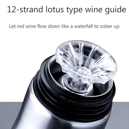 Stainless Steel Wine Aerator Pourer with Sediment Strainer - Universal Fits Decanters
