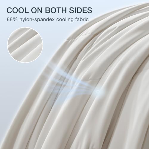 Cooling Comforter King Cali King White 90x106 Bed Duvet for Hot Sleepers