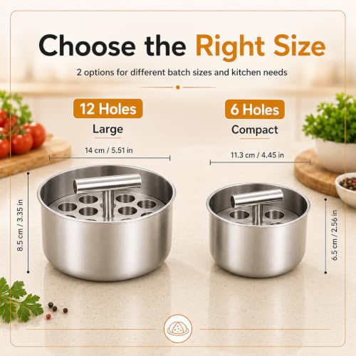 Stainless Steel Meatball Maker Tool 12 Holes - Uniformly Shaped Meatballs