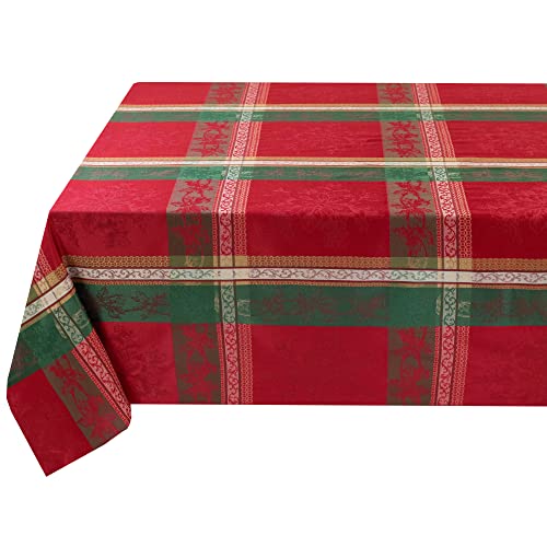 Holiday Legacy Rectangular Tablecloth 60x120 Inches - Elegant Holiday Decor