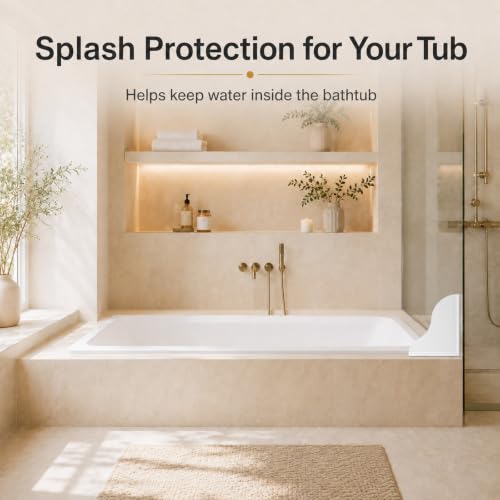 2 Pack Silicone Shower Splash Guard - Self Adhesive Corner Water Barrier