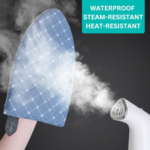 Blue Garment Steamer Protective Ironing Glove - Heat-Resistant Safety Mitt