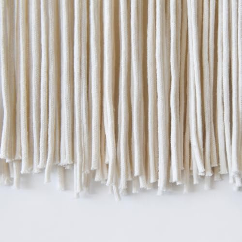 Macrame Wall Hanging Set - Wood Arch Tassel Decor 10x40 Inches, Ivory, Sage Green, Gray