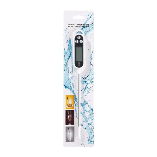 Digital Display Food Thermometer - 304 Stainless Steel Probe, Waterproof, Fast & Accurate Measurements