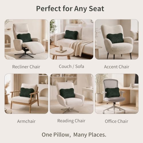 Lumbar Support Pillow for Recliner Chair - Washable Corduroy Cover