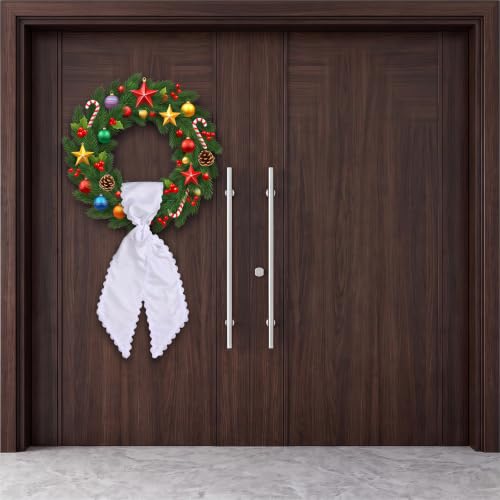 Wreath Sash for Front Door - Ruffle Ribbon for Yard & Decor - Variation 1