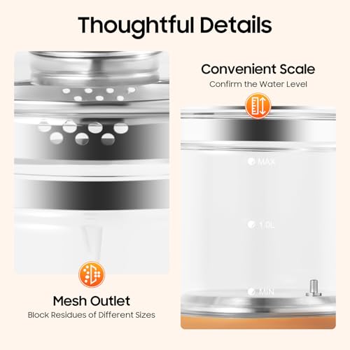 Electric Glass Kettle with Temperature Control 1.8L — Multi-Function Tea & Food Maker