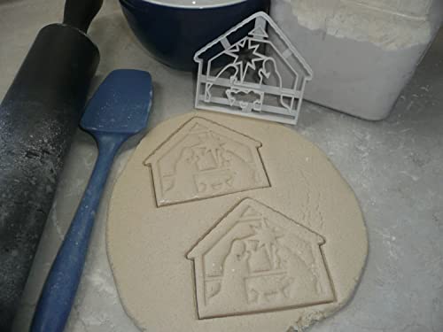 Nativity Manger Scene Baby Jesus Mary Joseph Star Cookie Cutter - Made in USA