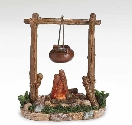Fontanini by Roman Inc. Lighted Campfire Nativity Figure | Hand Sculpted & Painted, 7.5" Size
