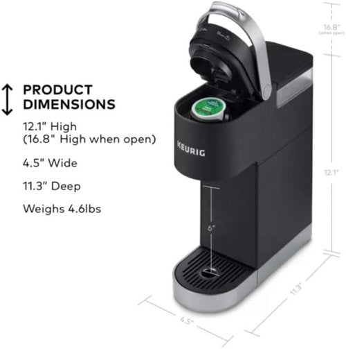 Keurig K-Mini Plus Coffee Maker - Compact 5-Inch Brewer with K-Cup Pod Storage | Black, 6-12 Cups