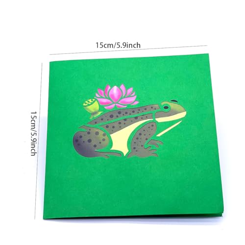 Pop-up Greeting Cards - Unique 3D Frog-Themed Birthday & Christmas Card KK111802