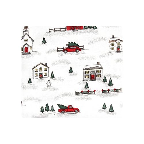 Baby Receiving Blankets 4 Pack - Little Treasure Flannel, One Size Holiday Village