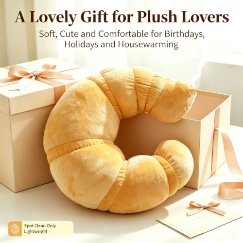 Giant Croissant Body Pillow - Soft Plush Full Body Cushion for Side Sleeping - 1PC