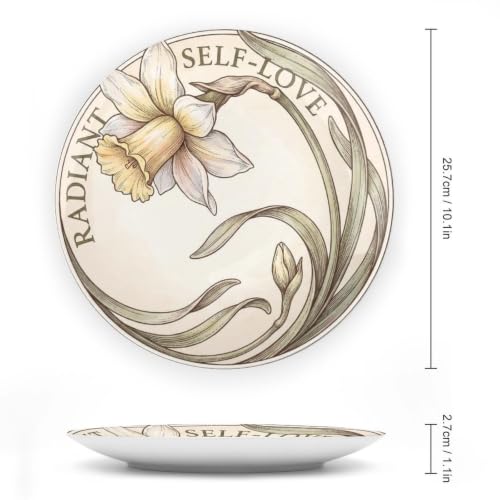 Birth Flower Decorative Plate March Daffodil 10 Inch - Wall & Display