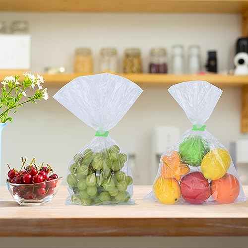 100 Pcs Reusable Plastic Bread Clips - Keep Your Food Fresh with 7/8 x 7/8 inches Food Bag Clips (Green)