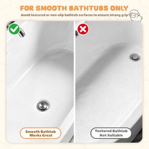 UNEEDE Non Slip Bathtub Mat for Kids Sheep Design - Safe Bath Accessory