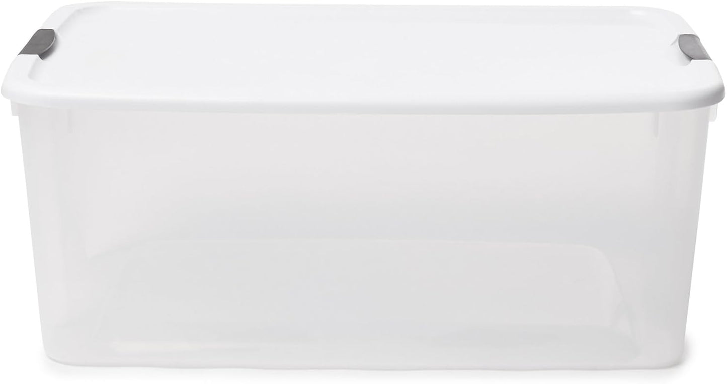 Sterilite 12-Pack Ultra Latching Storage Bins - Clear Plastic, 116 Quart Heavy-Duty Organizing Containers