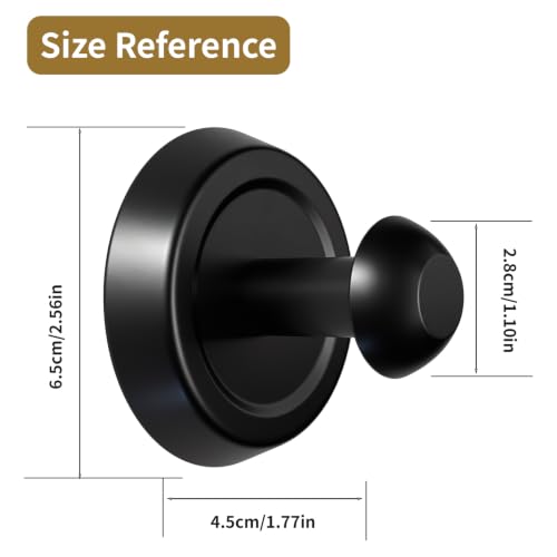 Black Suction Cup Hooks Removable Bathroom Towel Holder Shower Organizer