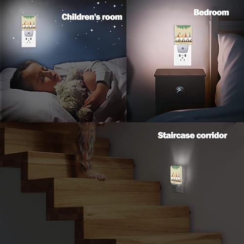 Christmas Santa Claus Night Light Dusk to Dawn Sensor Lamp Wall Decor for Home & Kids - Boys Girls Women Men Gifts