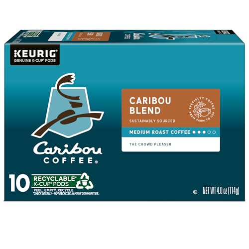 Caribou Coffee Caribou Blend Keurig Single-Serve K-Cup Pod, Medium Roast Coffee, 60 Count (6 Packs of 10)