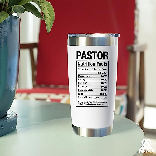 Panvola Pastor Insulated Tumbler 20oz - Custom Gift for Pastor or Clergy