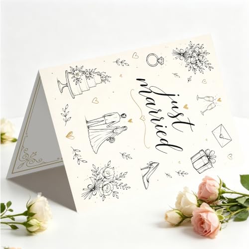 Wedding Card for Bride & Groom - Engagement Gift with Envelope - Variation Card 356