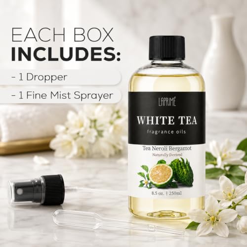 White Tea Luxury Diffuser Oil Refill 4.1 Fl Oz - Hotel-Inspired Fragrance