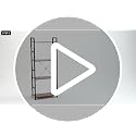 DUMOS Triple Column 4-Tier Industrial Bookshelf - Rustic Brown, 62.3W x 54.6H